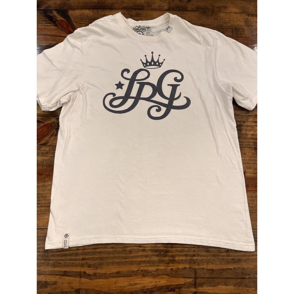 Vintage 90s Y2K LRG Lifted Research Group T-shirt White Crown USA XXL 2XL